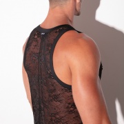 Sheer Lace Romper black