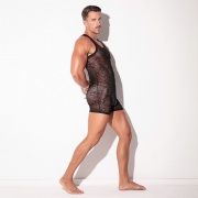 Sheer Lace Romper black